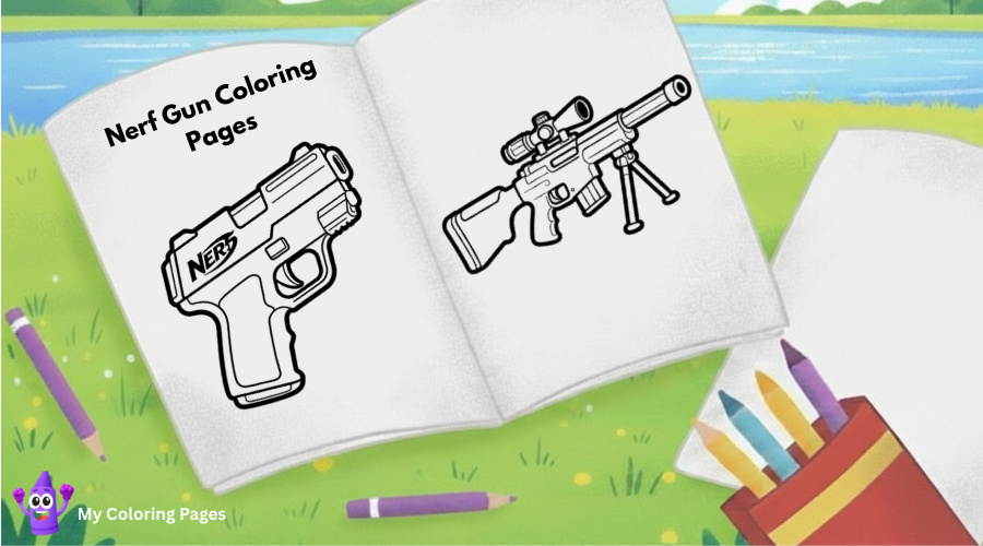 Nerf Gun Coloring Pages
