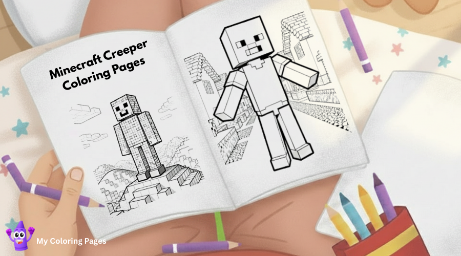 Minecraft Creeper Coloring Pages