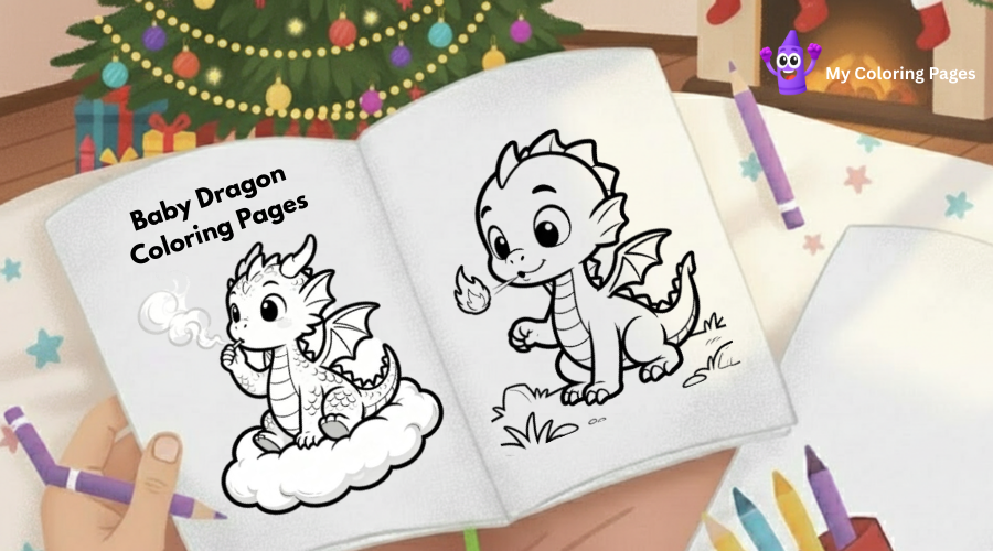 Baby Dragon Coloring Pages