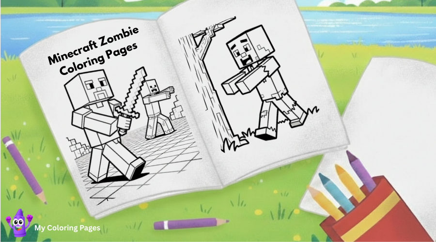 Minecraft Zombie Coloring Pages