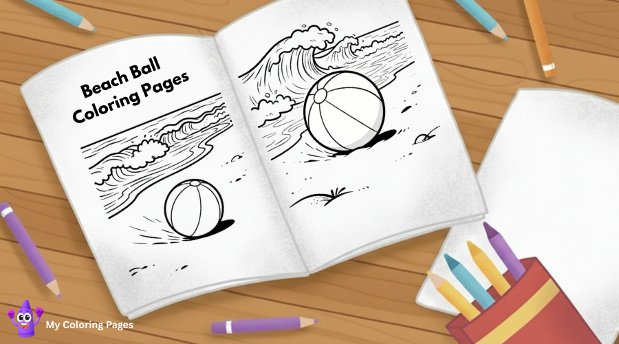 Beach Ball Coloring Pages