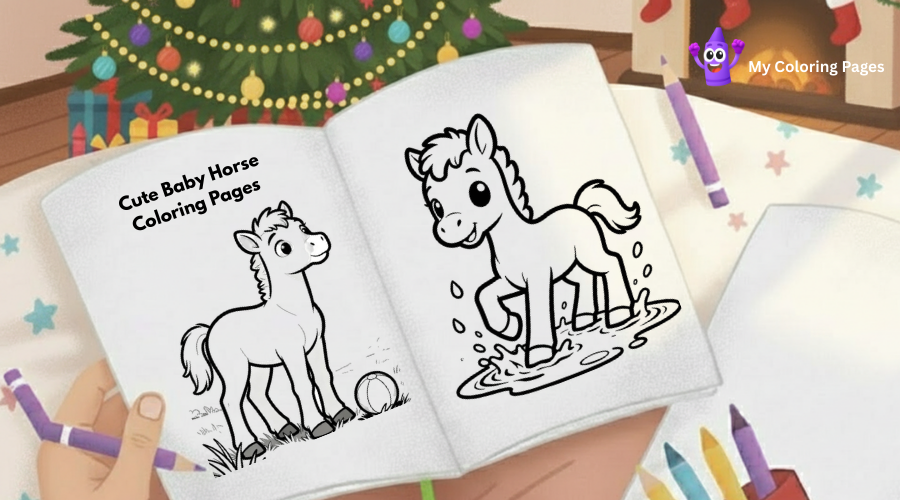 Cute Baby Horse Coloring Pages