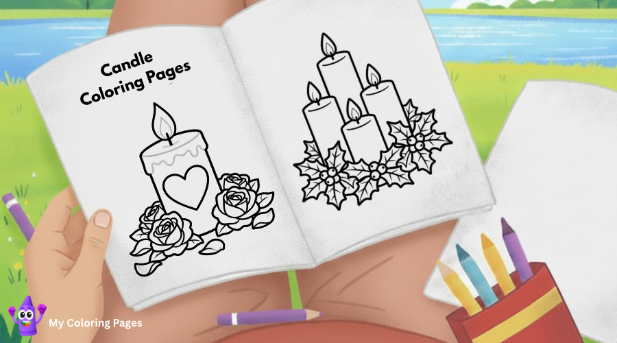 Candle Coloring Pages