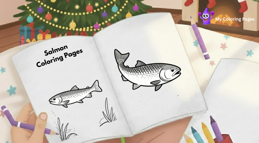 Salmon Coloring Pages