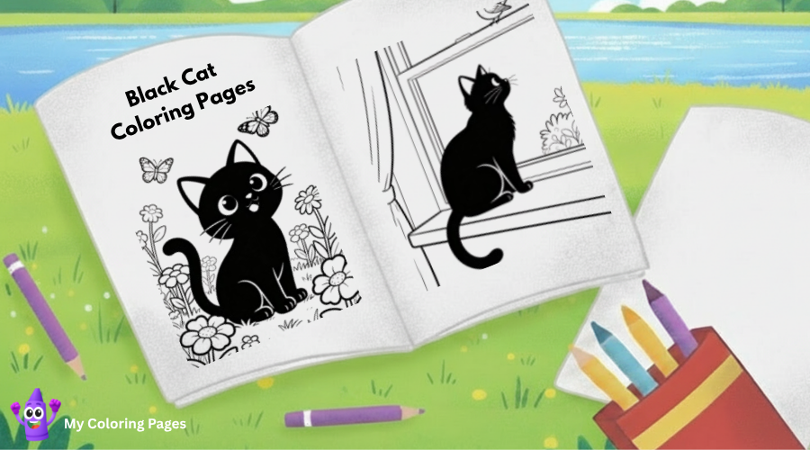 Black Cat Coloring Pages
