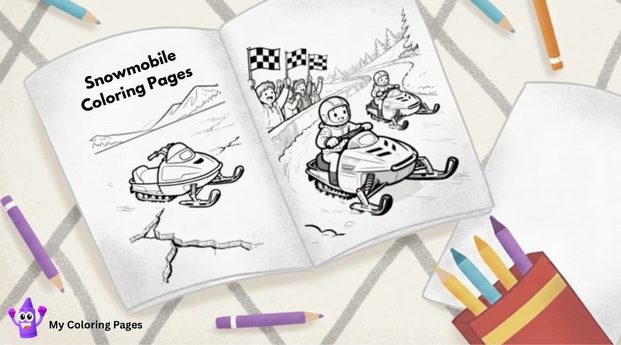 Snowmobile Coloring Pages