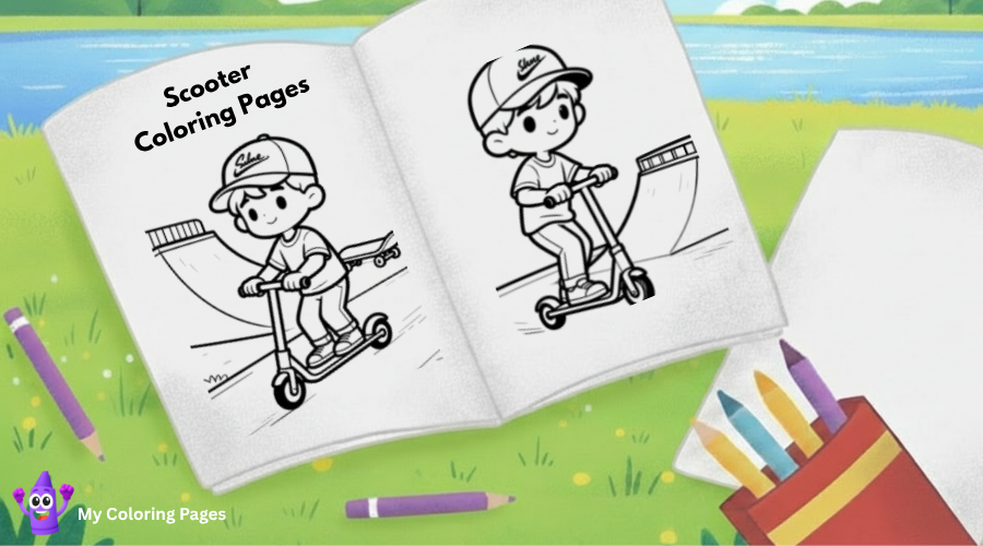Scooter Coloring Pages