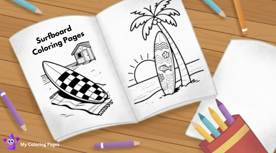 Surfboard Coloring Pages