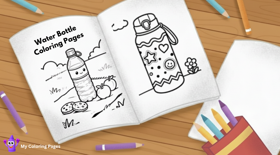Water Bottle Coloring Pages