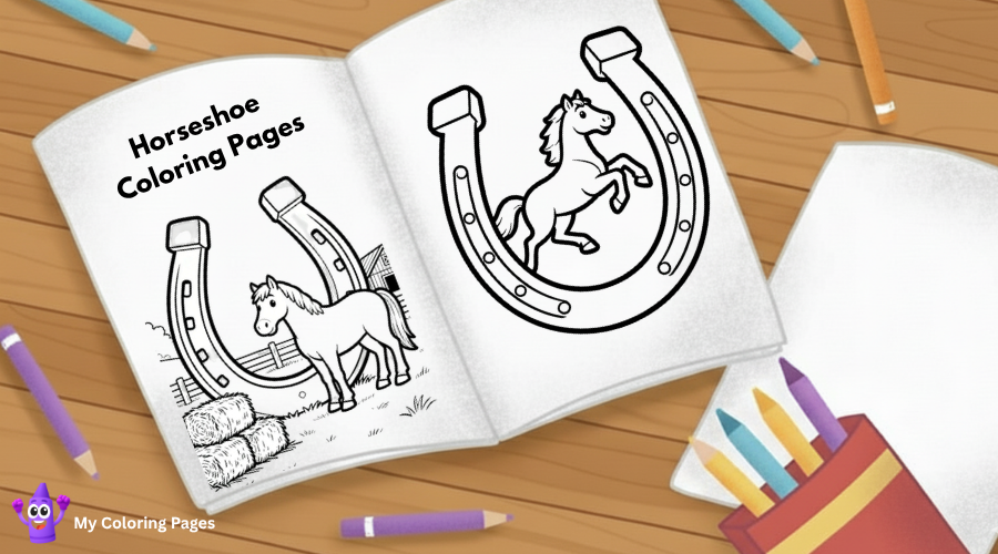 Horseshoe Coloring Pages