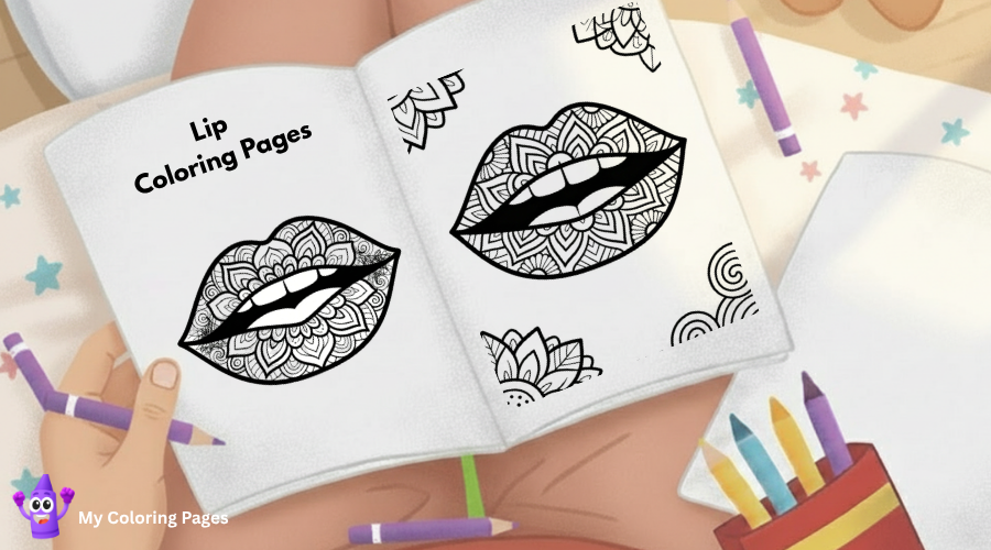 Lip Coloring Pages
