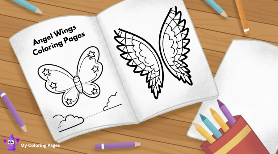 Angel Wings Coloring Pages