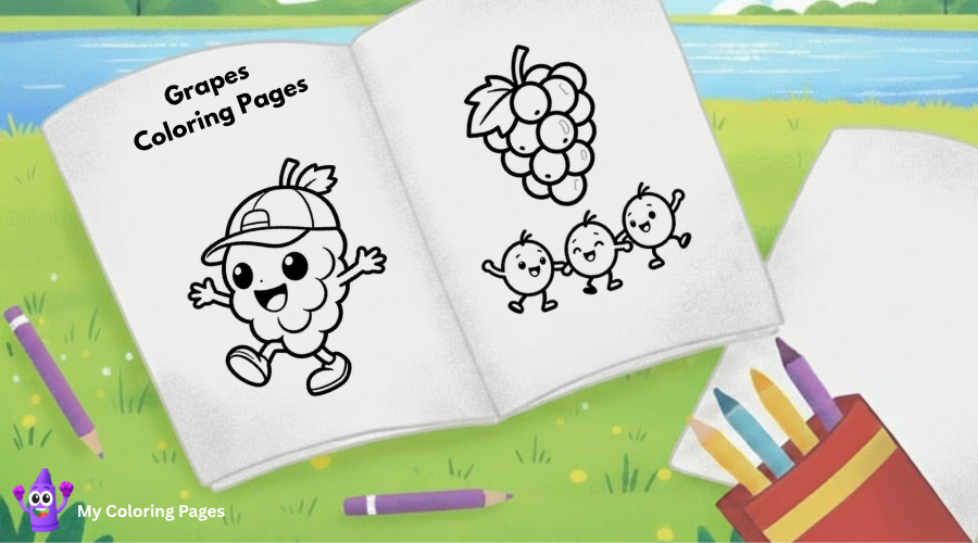Grapes Coloring Pages