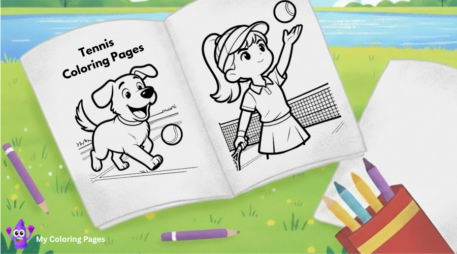 Tennis Coloring Pages