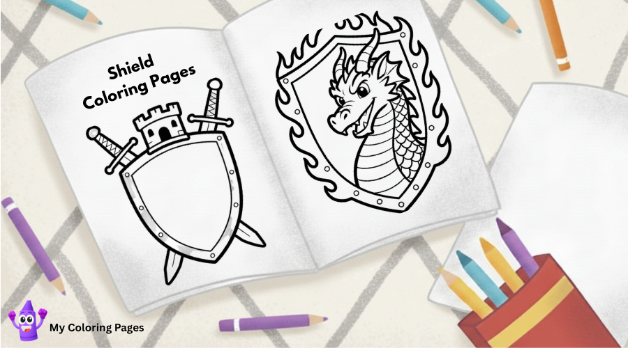 Shield Coloring Pages