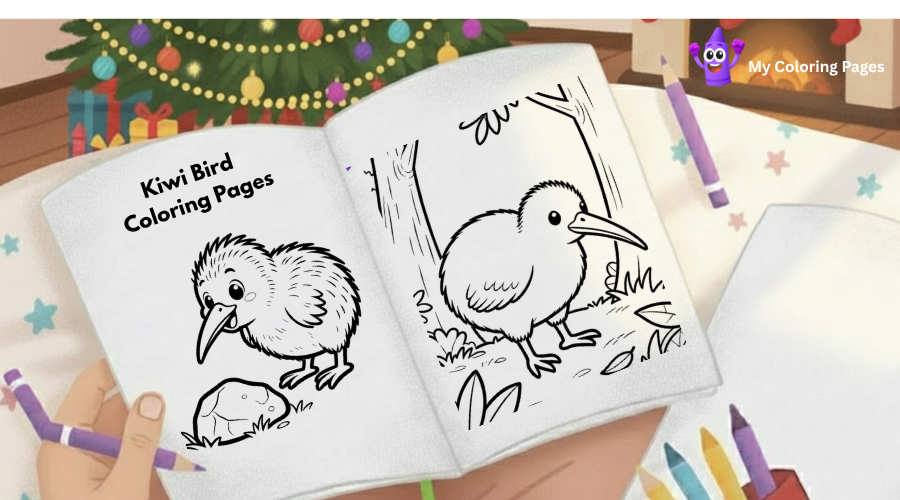 Kiwi Bird Coloring Pages