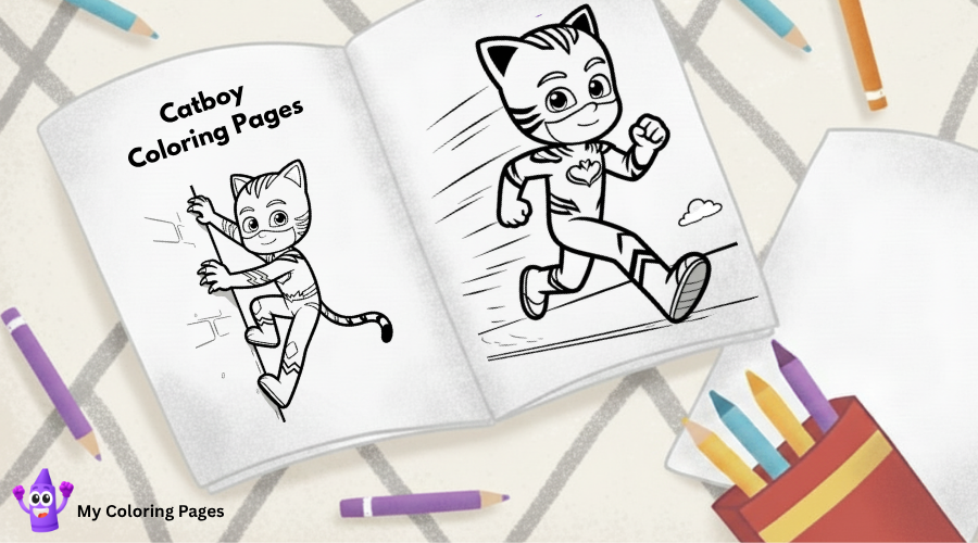 Catboy Coloring Pages