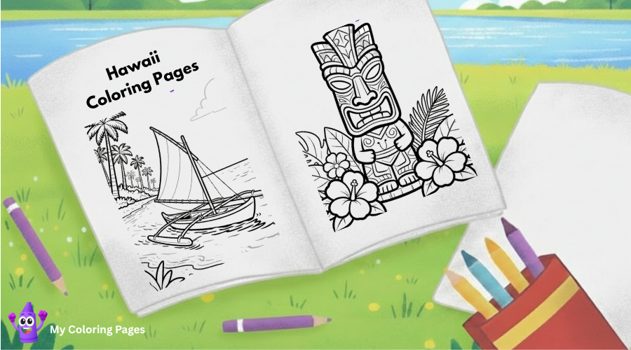 Hawaii Coloring Pages