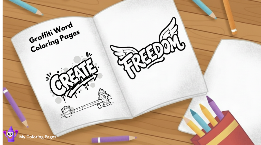 Graffiti Word Coloring Pages