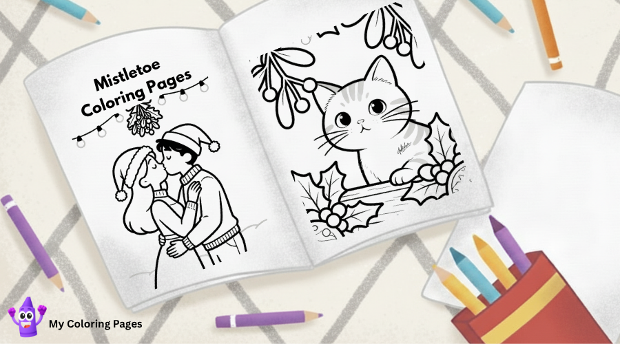 Mistletoe Coloring Pages
