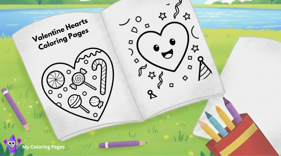 Valentine Hearts Coloring Pages