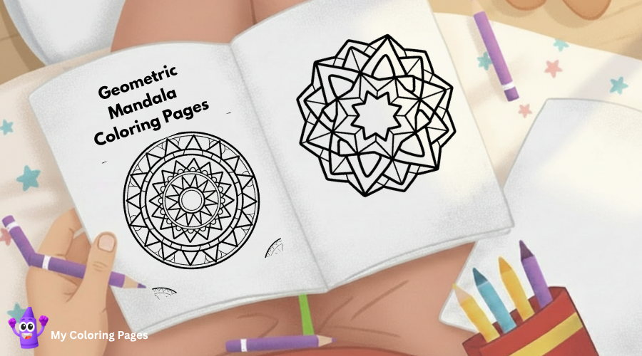Geometric Mandala Coloring Pages