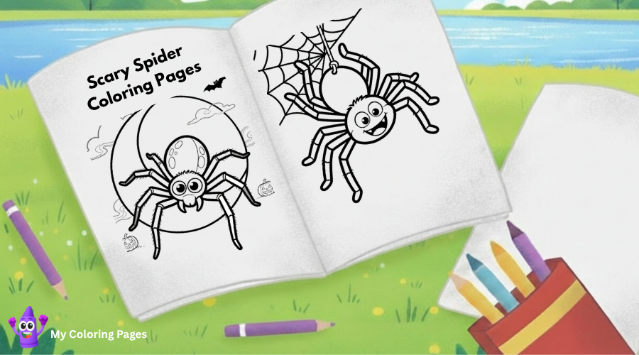 Scary Spider Coloring Pages
