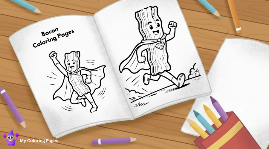 Bacon Coloring Pages