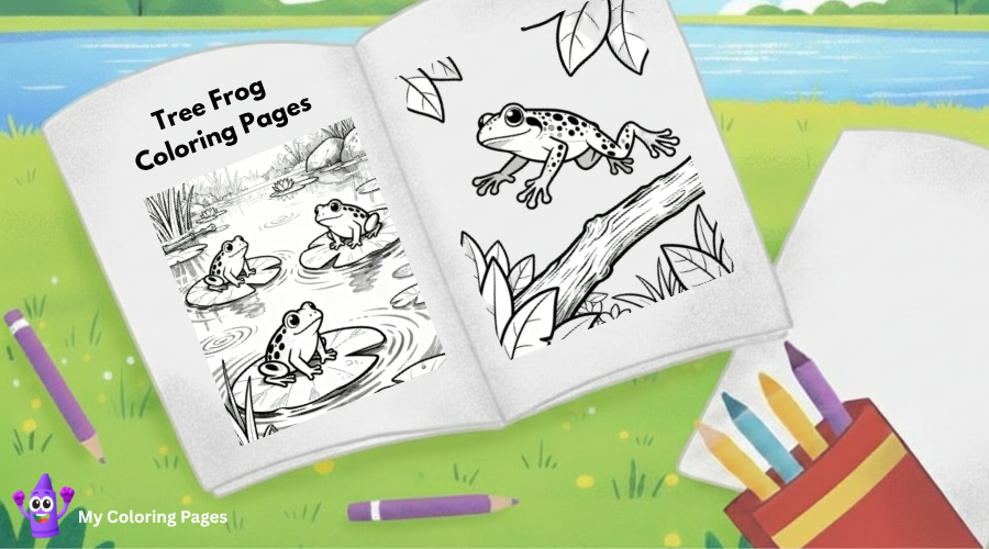 Tree Frog Coloring Pages