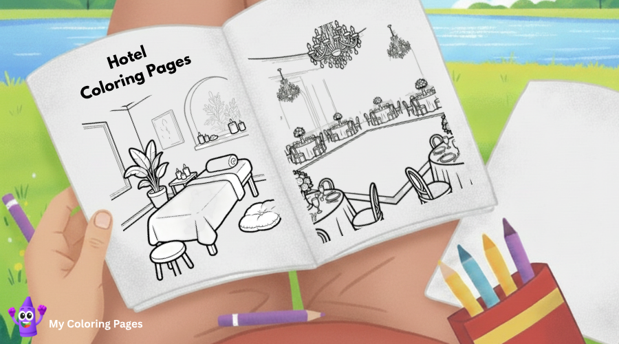 Hotel Coloring Pages
