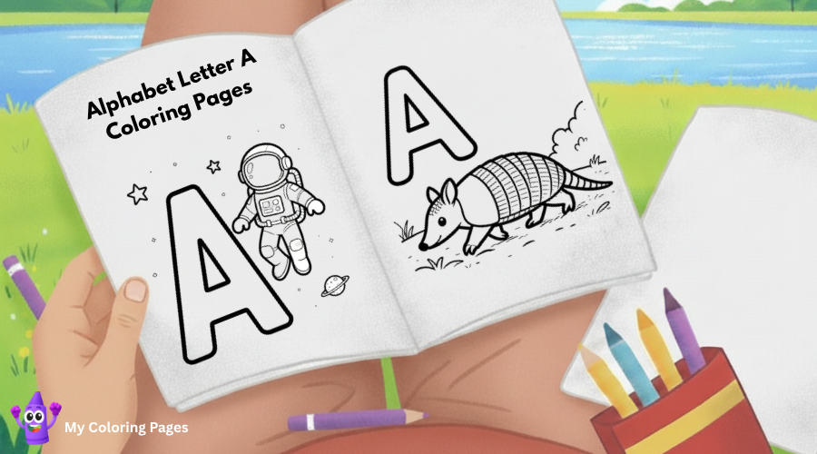 Alphabet Letter A Coloring Pages
