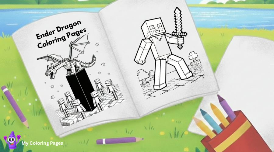 Ender Dragon Coloring Pages