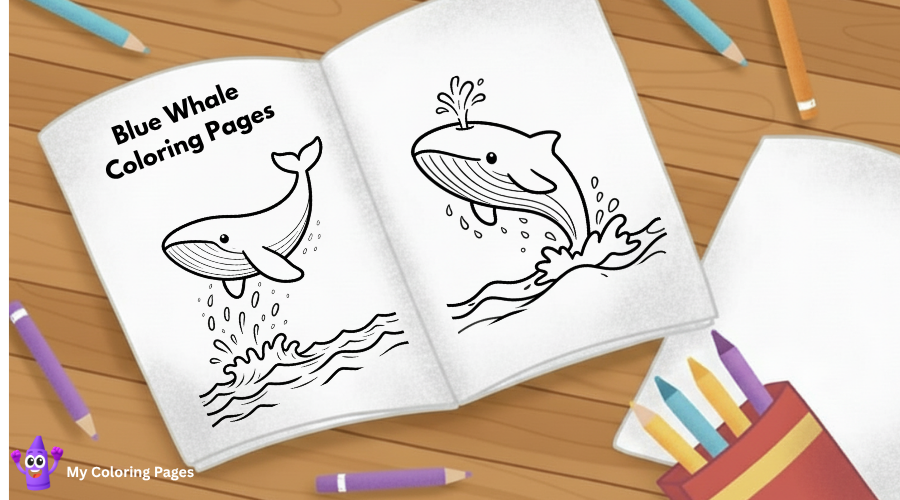 Blue Whale Coloring Pages