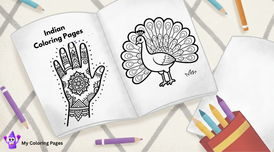 Indian Coloring Pages