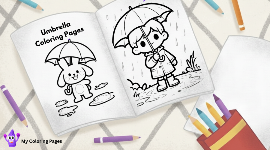 Umbrella Coloring Pages