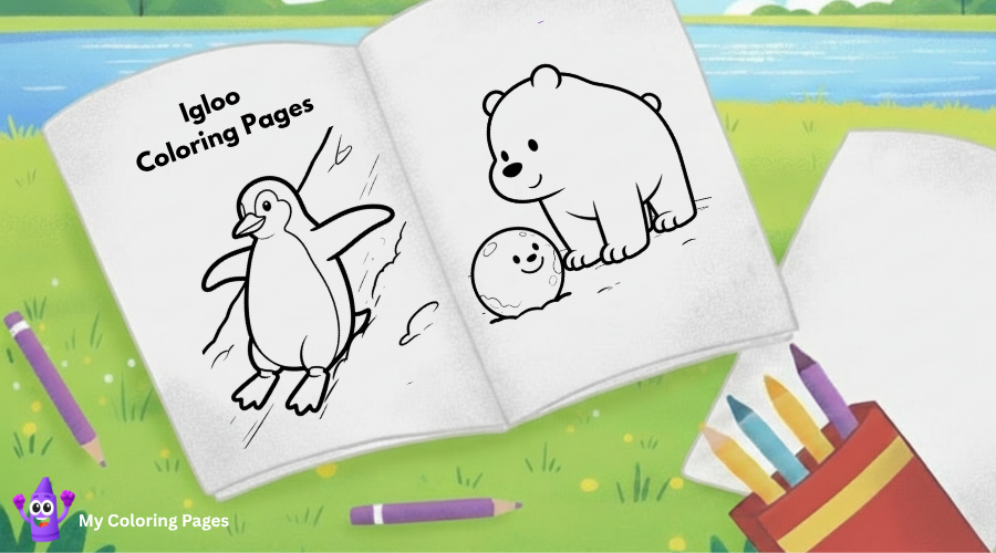 Igloo Coloring Pages