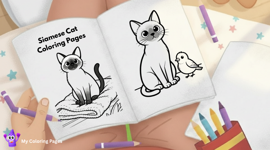Siamese Cat Coloring Pages
