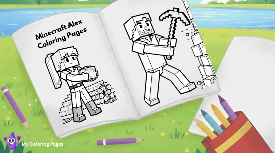 Minecraft Alex Coloring Pages