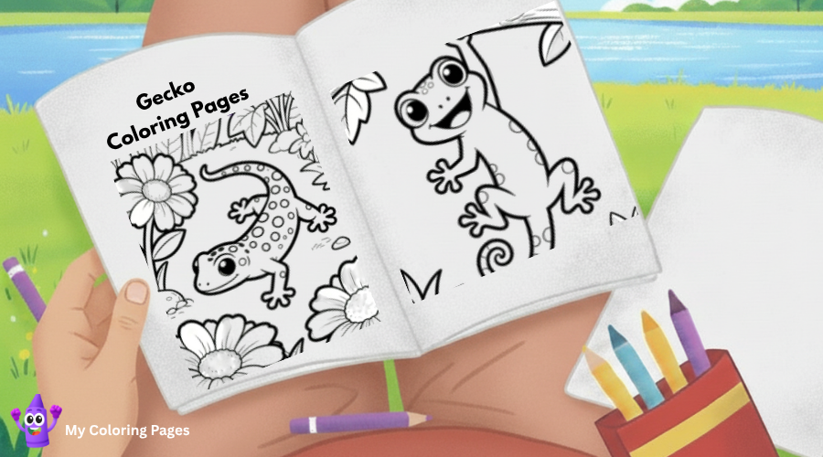Gecko Coloring Pages