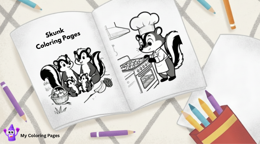 Skunk Coloring Pages