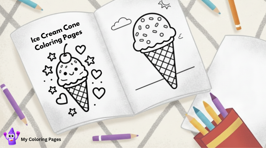 Ice Cream Cone Coloring Pages