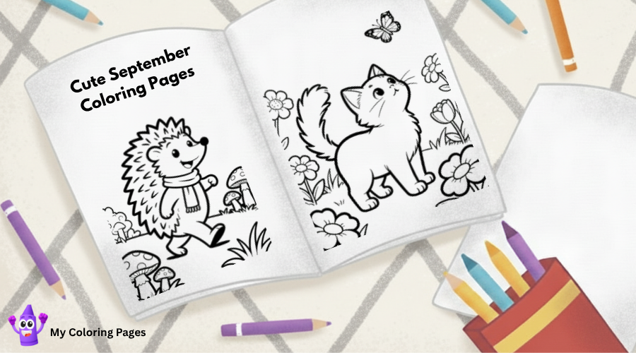 Cute September Coloring Pages