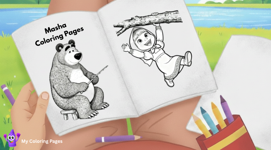 Dibujos de Masha y el Oso para colorear