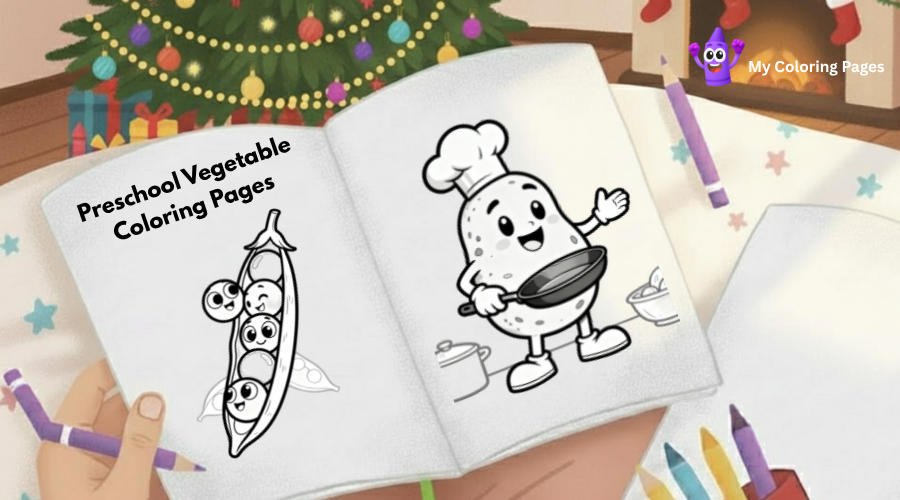 Preschool Vegetable Coloring Pages
