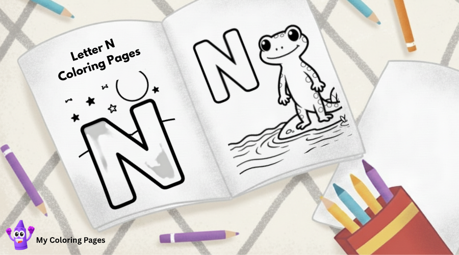 Letter N Coloring Pages