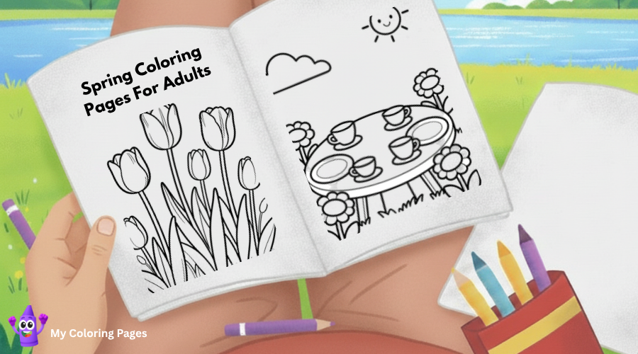Spring Coloring Pages For Adults